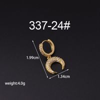 Fashion Animal Copper Artificial Gemstones Earrings sku image 19