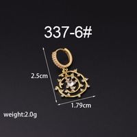 Fashion Animal Copper Artificial Gemstones Earrings sku image 21