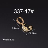 Fashion Animal Copper Artificial Gemstones Earrings sku image 10