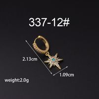 Fashion Animal Copper Artificial Gemstones Earrings sku image 2