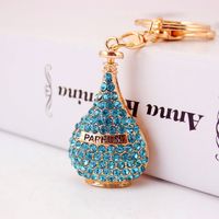 Diamond-studded Ladies Perfume Bottle Metal Pendant Four-leaf Clover Keychain sku image 28