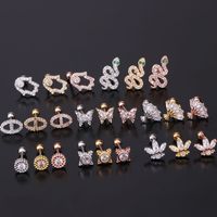 Ear Cartilage Rings & Studs Fashion Animal Copper Plating Artificial Gemstones main image 6