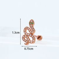 Ear Cartilage Rings & Studs Fashion Animal Copper Plating Artificial Gemstones sku image 24