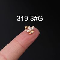 Ear Cartilage Rings & Studs Fashion Animal Copper Plating Artificial Gemstones sku image 11