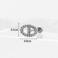 Ear Cartilage Rings & Studs Fashion Animal Copper Plating Artificial Gemstones sku image 8