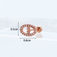 Ear Cartilage Rings & Studs Fashion Animal Copper Plating Artificial Gemstones sku image 16