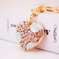 Diamond-studded Ladies Perfume Bottle Metal Pendant Four-leaf Clover Keychain sku image 16