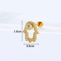Ear Cartilage Rings & Studs Fashion Animal Copper Plating Artificial Gemstones sku image 14