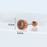 Ear Cartilage Rings & Studs Fashion Animal Copper Plating Artificial Gemstones sku image 5