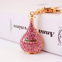 Diamond-studded Ladies Perfume Bottle Metal Pendant Four-leaf Clover Keychain sku image 13