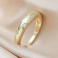 Wholesale Jewelry Geometric Zircon Copper Open Six-piece Ring Nihaojewelry main image 5
