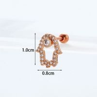 Ear Cartilage Rings & Studs Fashion Animal Copper Plating Artificial Gemstones sku image 18