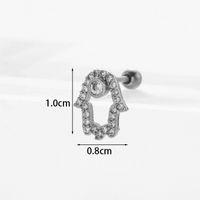 Ear Cartilage Rings & Studs Fashion Animal Copper Plating Artificial Gemstones sku image 10