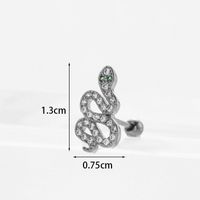 Ear Cartilage Rings & Studs Fashion Animal Copper Plating Artificial Gemstones sku image 22