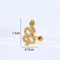 Ear Cartilage Rings & Studs Fashion Animal Copper Plating Artificial Gemstones sku image 23