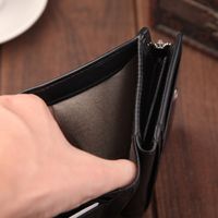 Men's Wallet Short Rfid Anti-degaussing Wallet Buckle Zipper Bag Dollar Clip Anti-theft Brush main image 5
