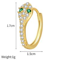 Snake Element Jewelry Real Gold Plated With Zircon Copper Jewellery Necklace Clavicle Chain main image 3