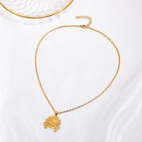 Cross-border New Couple Smiley Face Necklace Boy Girl Necklace Creative Hollow Clavicle Chain main image 5