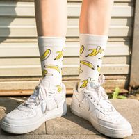 Japanese New Ladies Sports And Leisure In Tube Socks Wholesale Hip-hop Cartoon Banana Socks main image 5