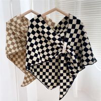 Big Triangle Autumn And Winter Knitted Shawl Thickened Scarf main image 1