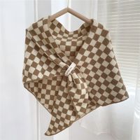 Big Triangle Autumn And Winter Knitted Shawl Thickened Scarf sku image 2