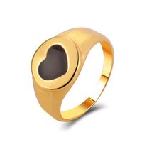 Vintage Tai Chi Oil Dripping Sunflower Heart Ring Wholesale Nihaojewelry sku image 20
