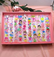 Korean Cartoon Acrylic Ring Children's Resin Box Plastic Ring Wholesale sku image 10