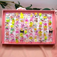 Korean Cartoon Acrylic Ring Children's Resin Box Plastic Ring Wholesale sku image 12