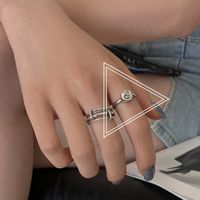 Retro Geometric Star Simple Index Finger Copper Ring Wholesale sku image 7