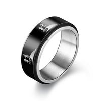New Anti-anxiety Decompression Titanium Steel Double-layer Rotating Ring Wholesale main image 5