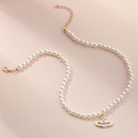 Fashion Saturn Pendent Pearl Necklace Wholesale Nihaojewelry main image 13