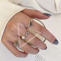 Retro Geometric Star Simple Index Finger Copper Ring Wholesale sku image 5