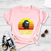 Lässiges Kurzarm-t-shirt Mit Anime-karikaturdruck main image 5