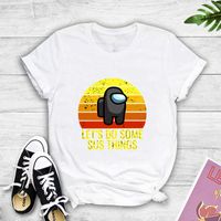 Lässiges Kurzarm-t-shirt Mit Anime-karikaturdruck sku image 2