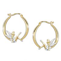 New Cross-border Jewelry Flower Fairy Gold Diamond Earrings Female European And American Fashion Elf Lady Earrings main image 7