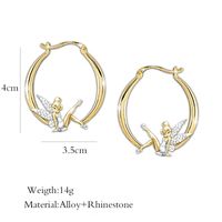 New Cross-border Jewelry Flower Fairy Gold Diamond Earrings Female European And American Fashion Elf Lady Earrings main image 4