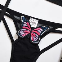 European And American Underwear New Mesh Perspective Hollow Tied Butterfly Gathered Bra Set Sexy Bra main image 9
