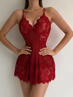 New Suspender Short Skirt Sexy Lingerie Lace Solid Color Pajamas main image 7