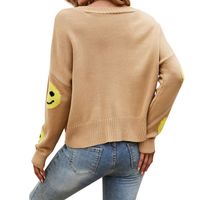 Fashion Smiley Face Cotton Long Sleeve Button Cardigan main image 6