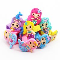 Cute Cartoon Character Mermaid Silica Gel Epoxy Rings main image 6