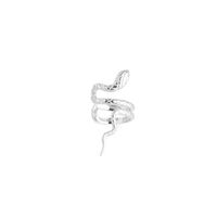 S925 Sterling Silver Fashion Creative Single Snake-shaped Ear Clip Earless Earrings main image 2