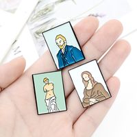 Cartoon Style Portrait Alloy Stoving Varnish Metal Brooches main image 3