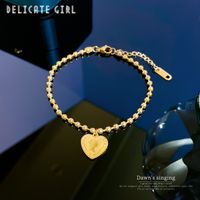 Fashion Constellation Heart Shape Flower Titanium Steel Inlaid Gold Zircon Bracelets 1 Piece sku image 22