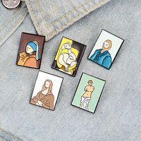 Cartoon Style Portrait Alloy Stoving Varnish Metal Brooches main image 2