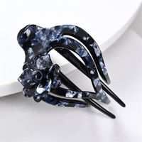 Fashion Color Block Heart Shape Arylic Hair Clip 1 Piece sku image 1