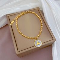 Fashion Constellation Heart Shape Flower Titanium Steel Inlaid Gold Zircon Bracelets 1 Piece sku image 18