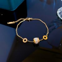 Fashion Constellation Heart Shape Flower Titanium Steel Inlaid Gold Zircon Bracelets 1 Piece sku image 38