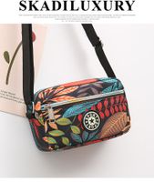 Women's Small Nylon Plant Fashion Square Zipper Crossbody Bag sku image 3