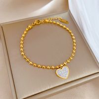 Fashion Constellation Heart Shape Flower Titanium Steel Inlaid Gold Zircon Bracelets 1 Piece sku image 36