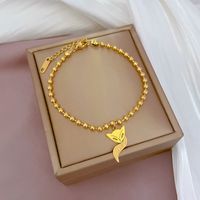 Fashion Constellation Heart Shape Flower Titanium Steel Inlaid Gold Zircon Bracelets 1 Piece sku image 6